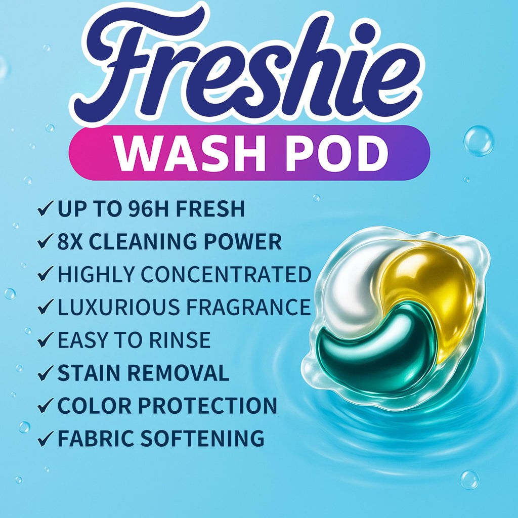 Freshie Perfume Laundry Pods – 8 in 1 Formula, Freesia & Pear Scent, Deep Clean & Skin-Friendly
