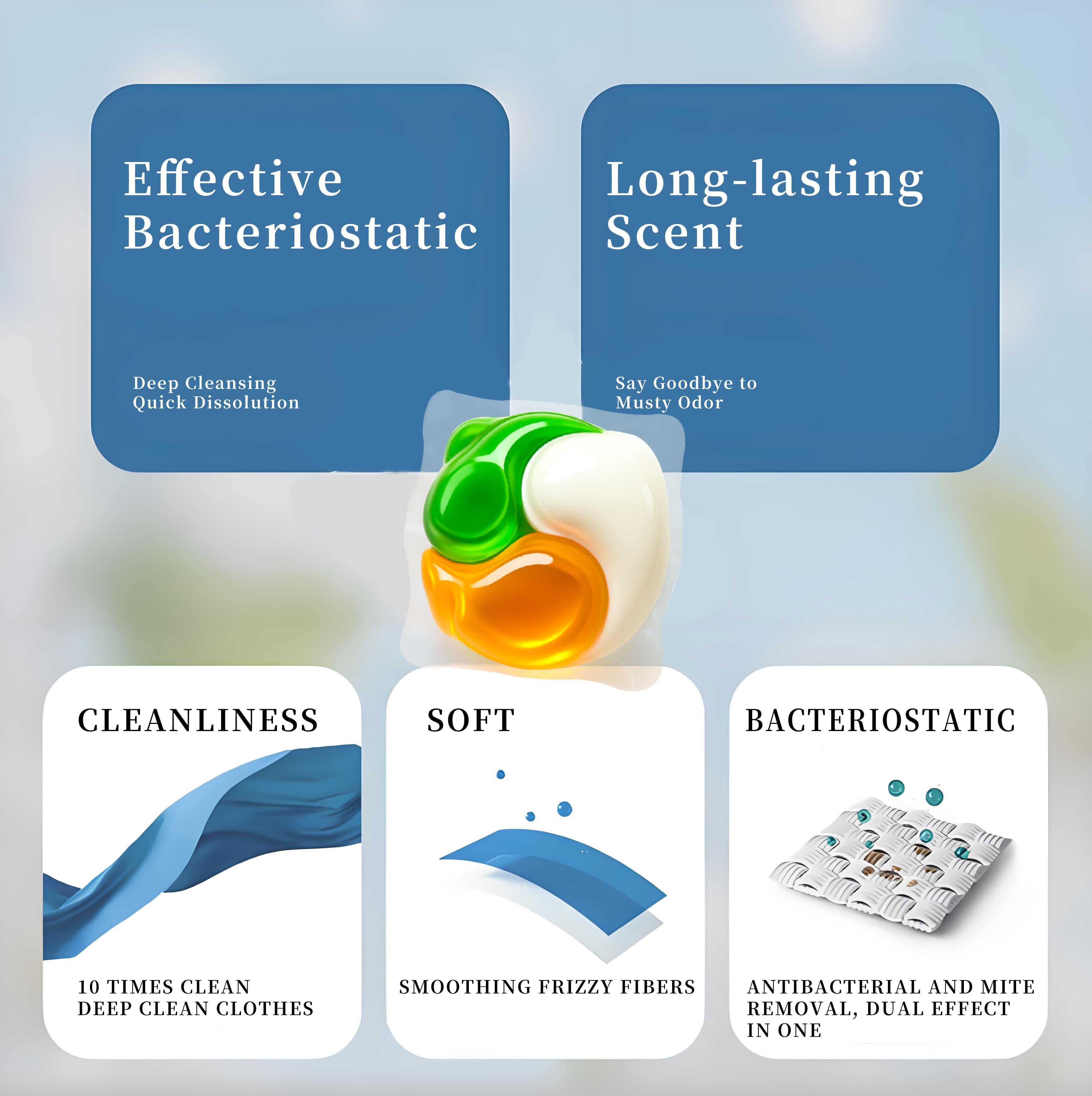 Freshie Perfume Laundry Pods – 8 in 1 Formula, Freesia & Pear Scent, Deep Clean & Skin-Friendly